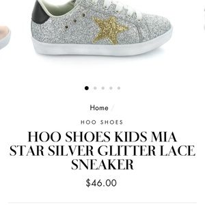 Girls Hoo glitter Mia star sneaks like new Sz 5